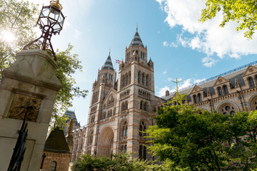 Natural History Museum of London in spring sunny day, United Kingdom