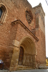 Entrance Door Of The Church Of El Salvador In Cifuentes. Architecture, Religion Travel. March 18, 2016.Cifuentes, La Alcarria, Guadalajara, Castilla La Mancha, Spain.