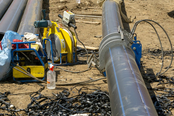 pipeline construction at the construction site