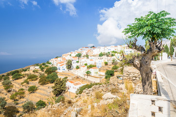 Nisyros Island, Nikia, Kos - Greece: Fantastic beautiful peaceful view of a small Greek mountain...