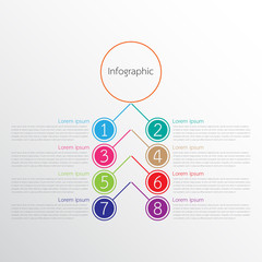 Vector infographic templates used for detailed reports. All 8 topics.