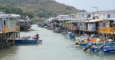 Fototapeta na wymiar Tai O fishing village