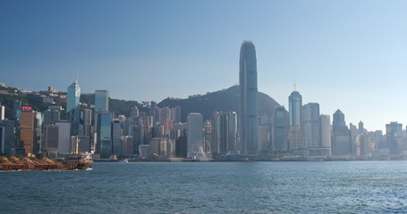 Naklejka premium Hong Kong skyline