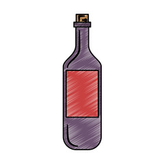 Wine bottle isolated vector illustration graphic design