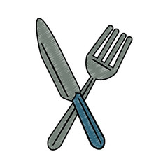 Knife and fork cutlery vector illustration graphic design
