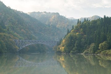 Fukushima First Bridge Tadami River Japan