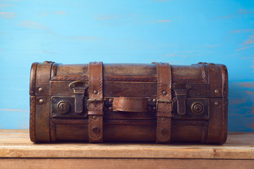 Vintage wooden suitcase