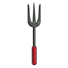 Kitchen fork utensil vector illustration graphic design