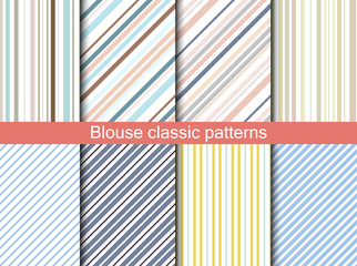 Shirt stripes seamless vector pattern.