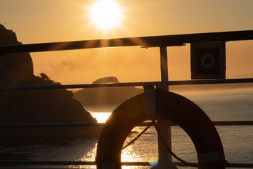 Sunrise on a Ship