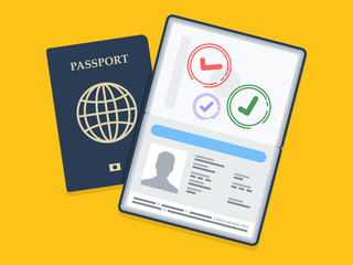 Open Passport Icon Vector