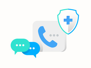 Secure Calls and messages Vector Icon