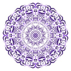 Mandala Style Vector Color Shapes. Abstract design. Fantastic decoration for fashion, holiday card, relax illustration.