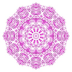 Mandala on a white background. Beautiful oriental, asian motives. Flower vector