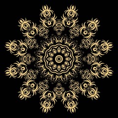 Vector, Floral, Oriental mandala. Vintage decorative elements. Vector illustration. It is super brilliant vector illustration