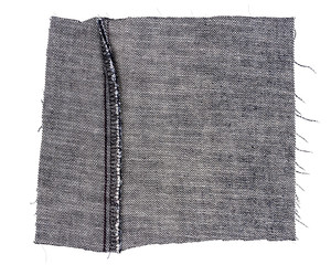 Piece of black jeans fabric