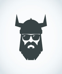 Bearded Viking wearing sunglasses