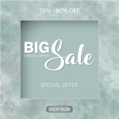 Sale banner template design, Big sale special offer. end of season special offer banner. vector illustration.