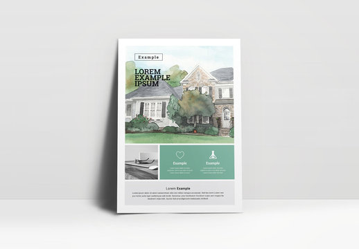 Pastel Green and Gray Business Flyer Layout