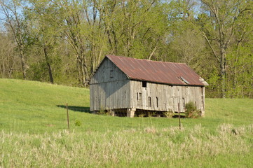 Old abandoned farm building