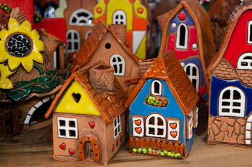 Cozy houses made of clay
