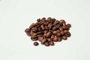 beans coffee on a white background