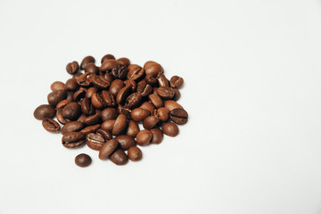 beans coffee on a white background