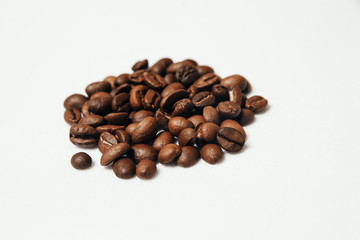 beans coffee on a white background