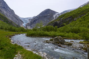 Glacier Briksdal in national park, Norway