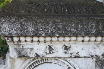 Vintage fragments of stones with patterns