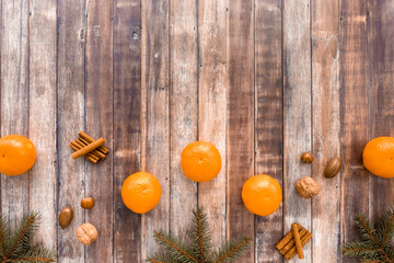 Christmas Border with Clementines