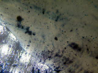 the chemical reaction of the paint with water