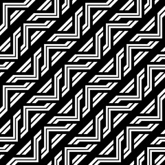 Design seamless monochrome zigzag pattern