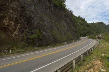 Highway and mountainous landscape