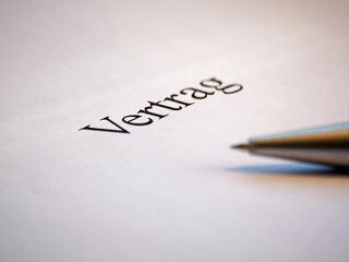 Vertrag mit Stift