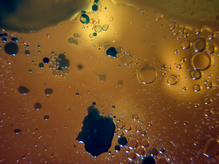 the chemical reaction of the paint with water