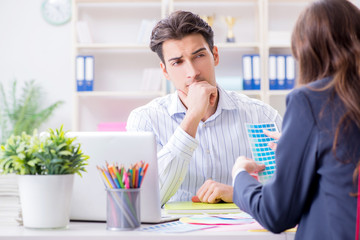 People discussing new design of project