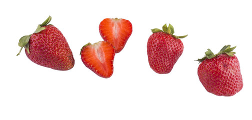 strawberries   strawberries on white background   cut strawberries   beautiful strawberries