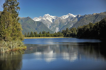 Fototapeta na wymiar New Zealand. The peak of Mount Cook