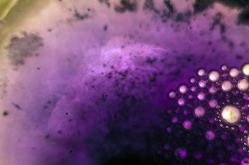 the chemical reaction of the paint with water