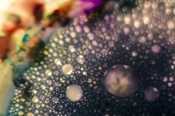 the chemical reaction of the paint with water