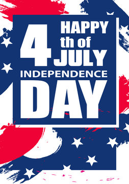 Colorful modern vertical background for Independence Day USA 4th July for poster or banner. Vector