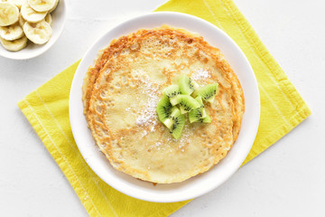 Thin pancakes, sweet crepes