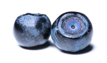 blueberries isolated on white background with clipping path