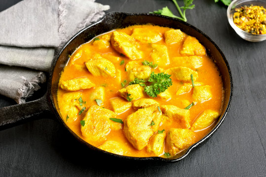 Chicken curry, top view