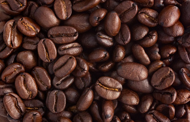 Coffee Beans Top View Close up