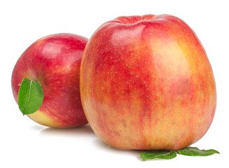 Red apples isolated on white