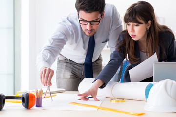 Engineers working on new project