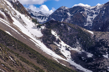 Convict Lake and the Sherwin Range mountains surrounding the lake part of the Sierra Nevada Mountains