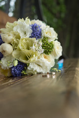 bridal bouquet, flowers, wedding